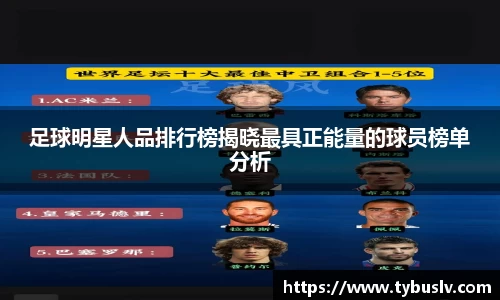 足球明星人品排行榜揭晓最具正能量的球员榜单分析